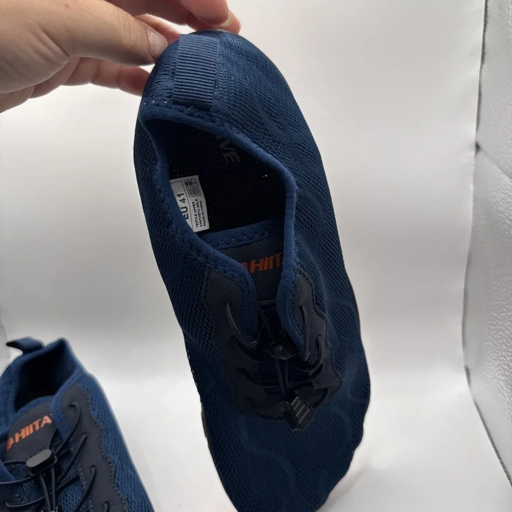 Hiitave Men 5 Wide Toes Barefoot Water Creek Shoes Navy Size 8 #823